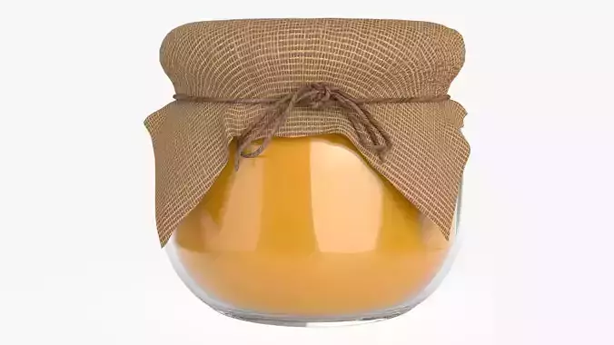 Honey jar with fabric small 