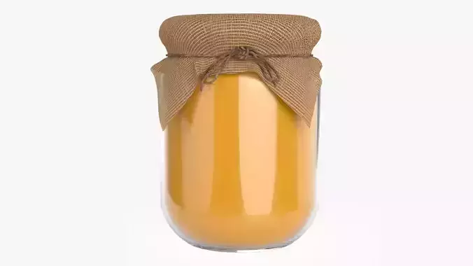 Honey jar with fabric cover