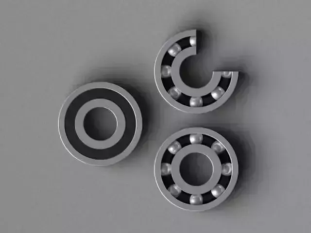 Bearing three ball bearings 3D model