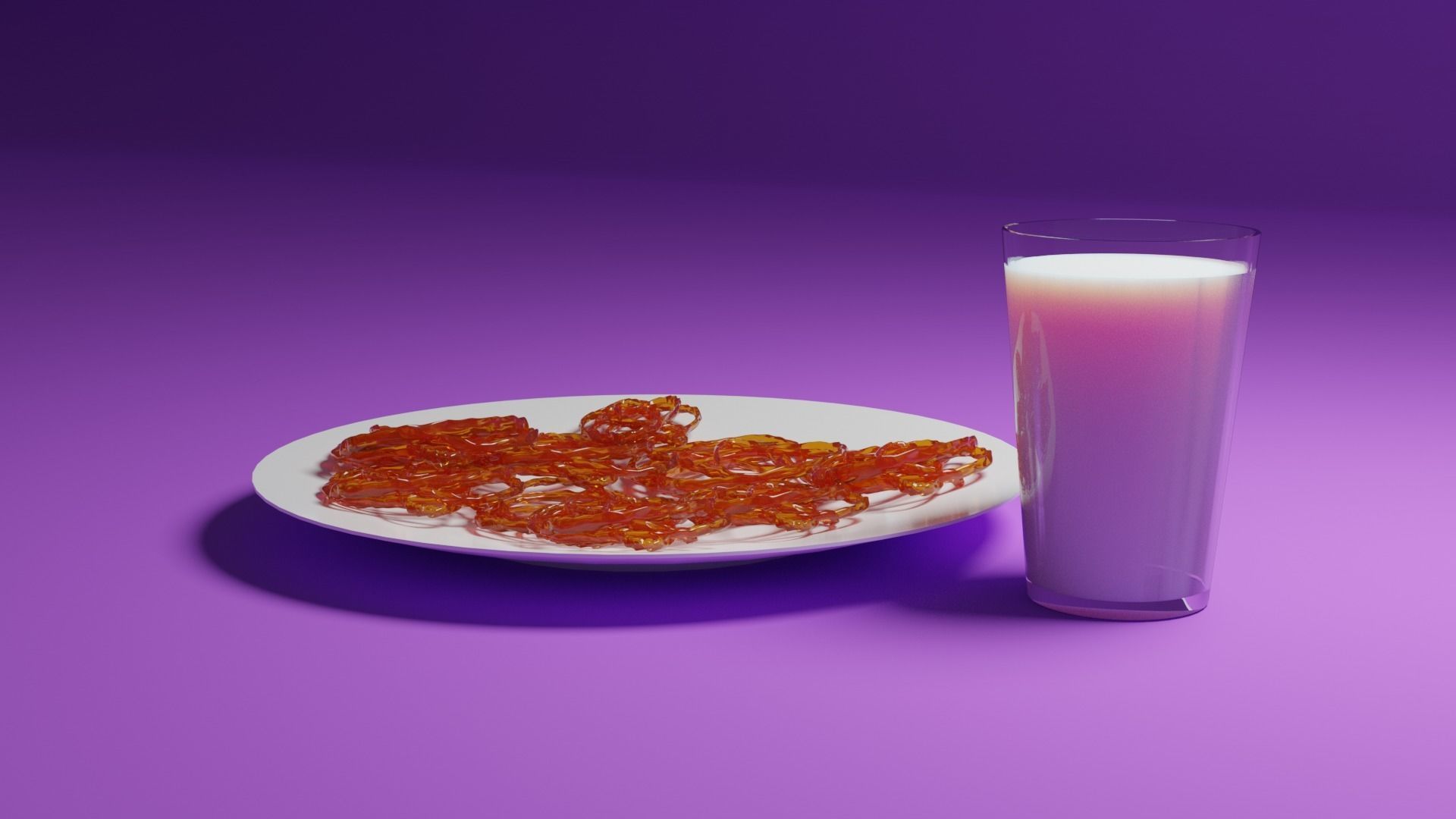 Jalebi and a Glass of Milk Free 3D model_10