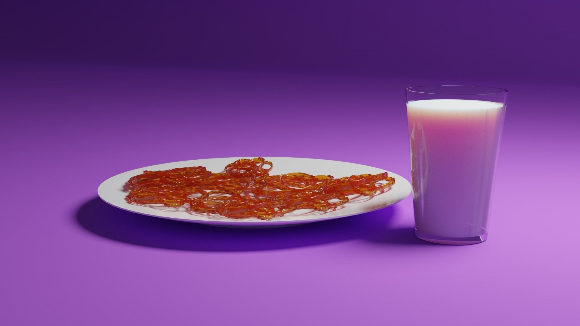 Jalebi and a Glass of Milk Free 3D model_22