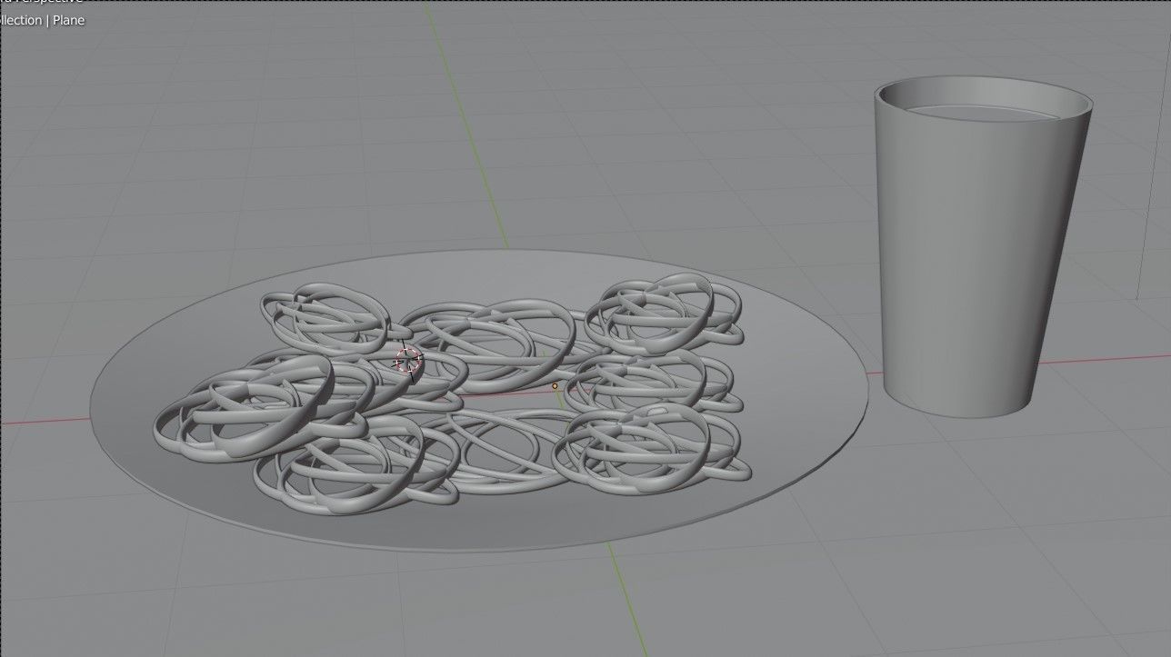 Jalebi and a Glass of Milk Free 3D model_1