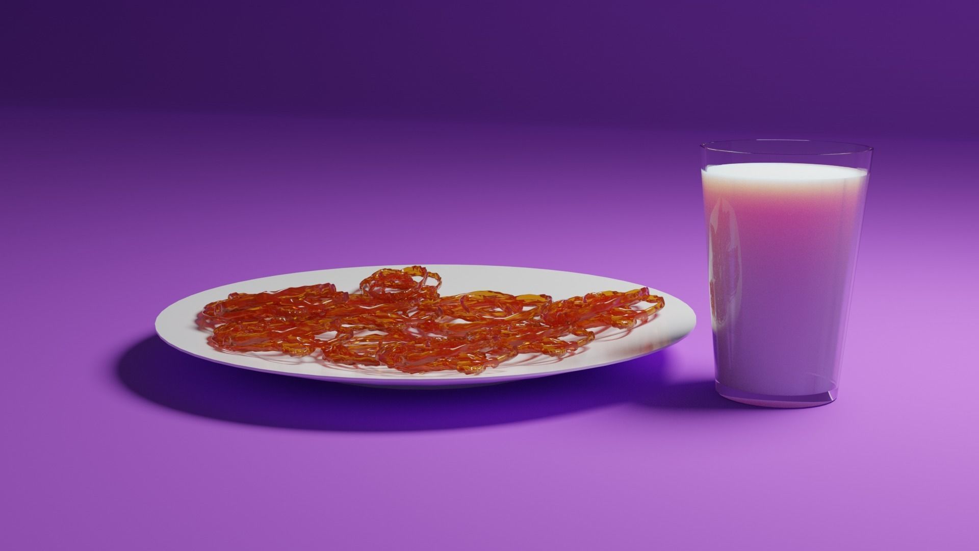 Jalebi and a Glass of Milk Free 3D model_9