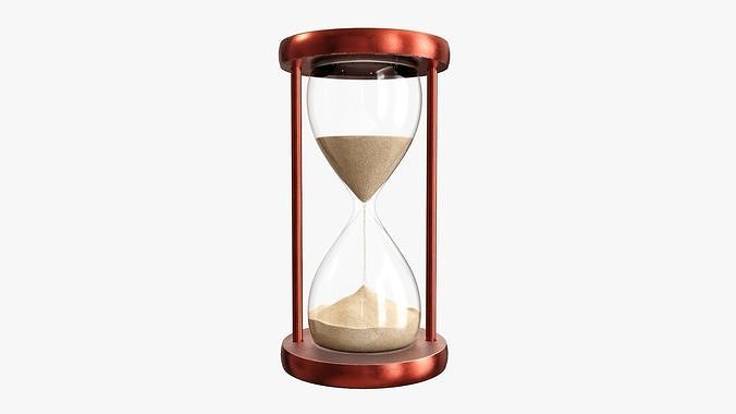 Hourglass sandglass egg sand timer clock 01 3D model