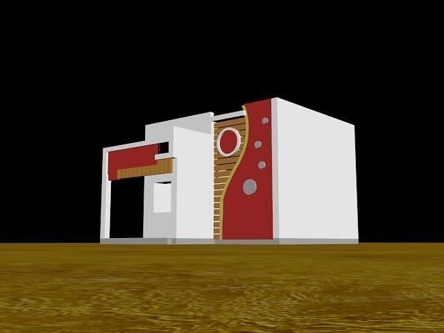 3D Bungalow Home Design   Low-poly 3D model