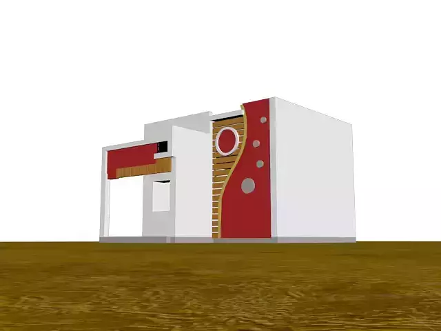 3D Bungalow Home Design   Low-poly 3D model