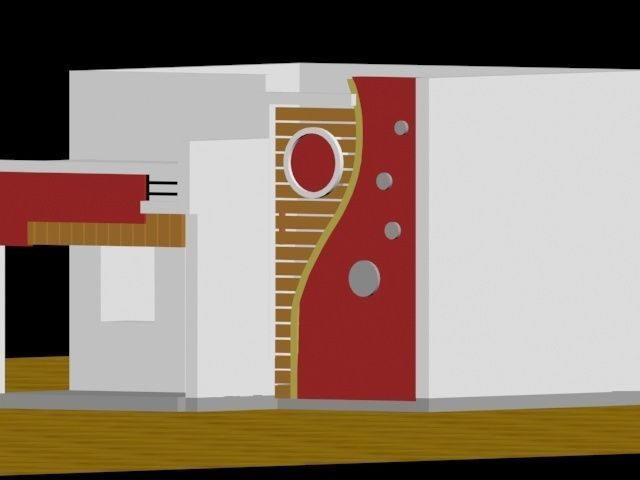 3D Bungalow Home Design   Low-poly 3D model_4