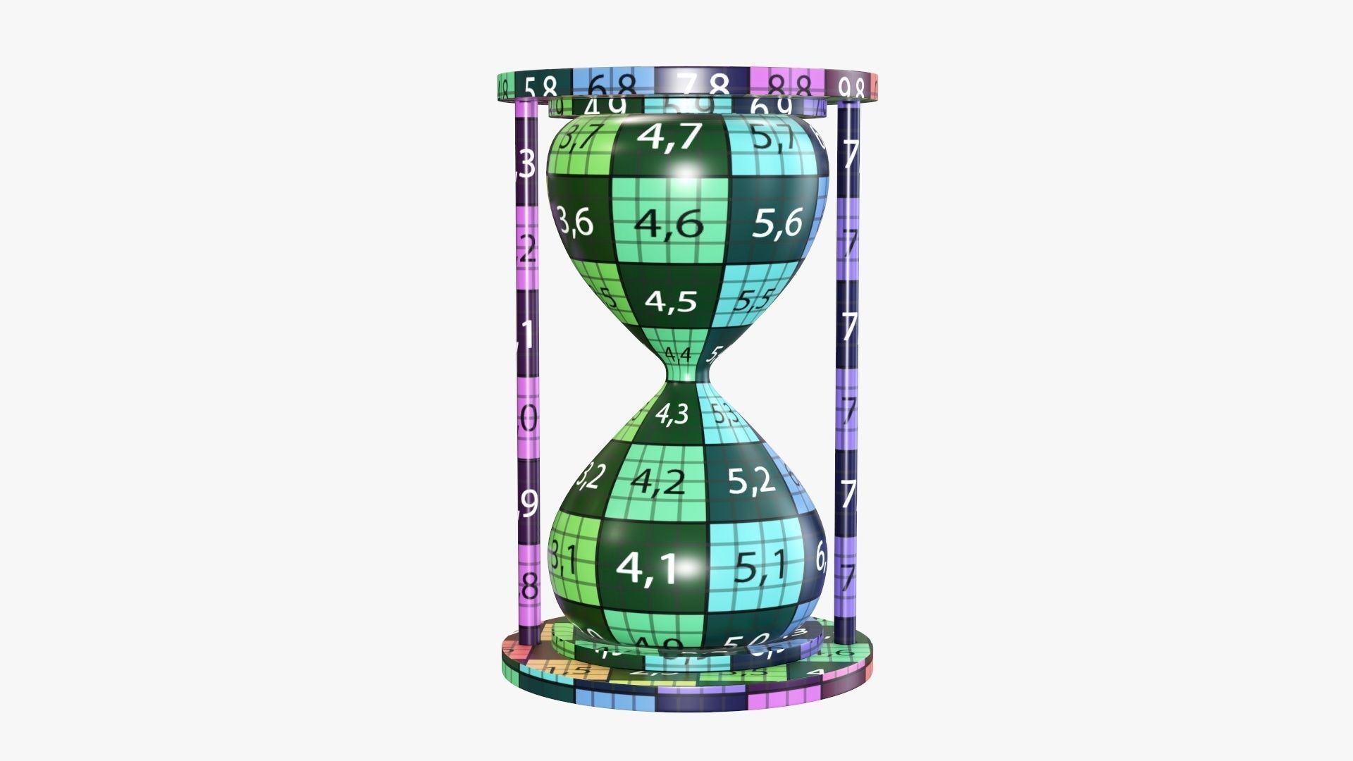 Hourglass sandglass egg sand timer clock 04 3D model_7