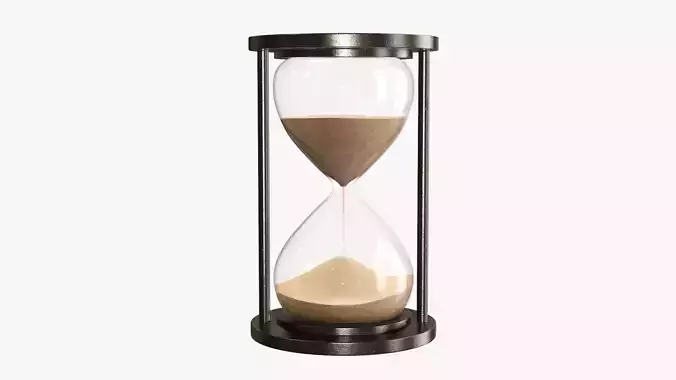 Hourglass sandglass egg sand timer clock 04 3D model