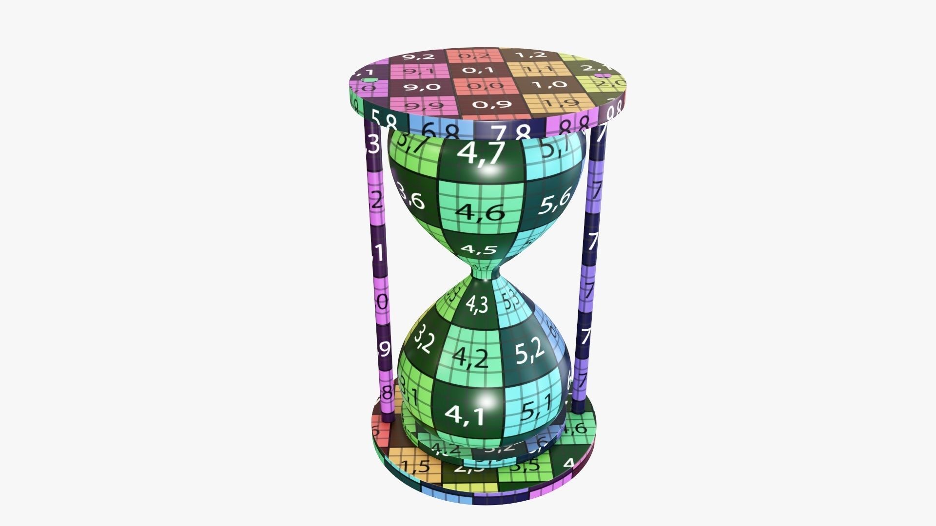 Hourglass sandglass egg sand timer clock 04 3D model_8