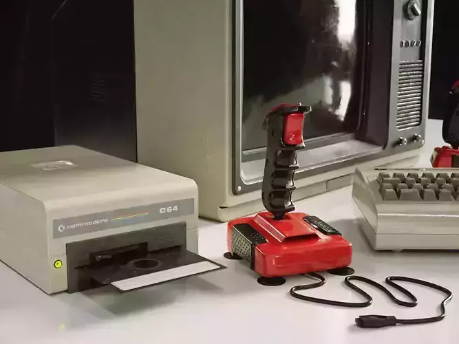 C64 Scene Low-poly 3D model