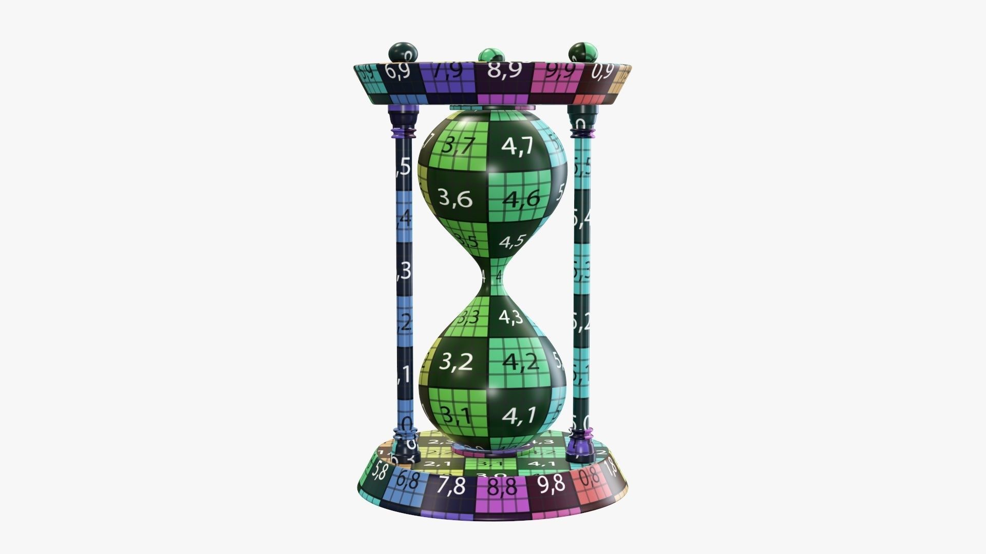 Hourglass sandglass egg sand timer clock 05 3D model_8
