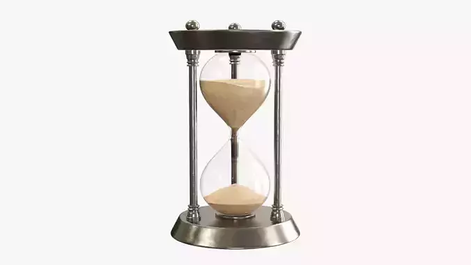 Hourglass sandglass egg sand timer clock 05 3D model