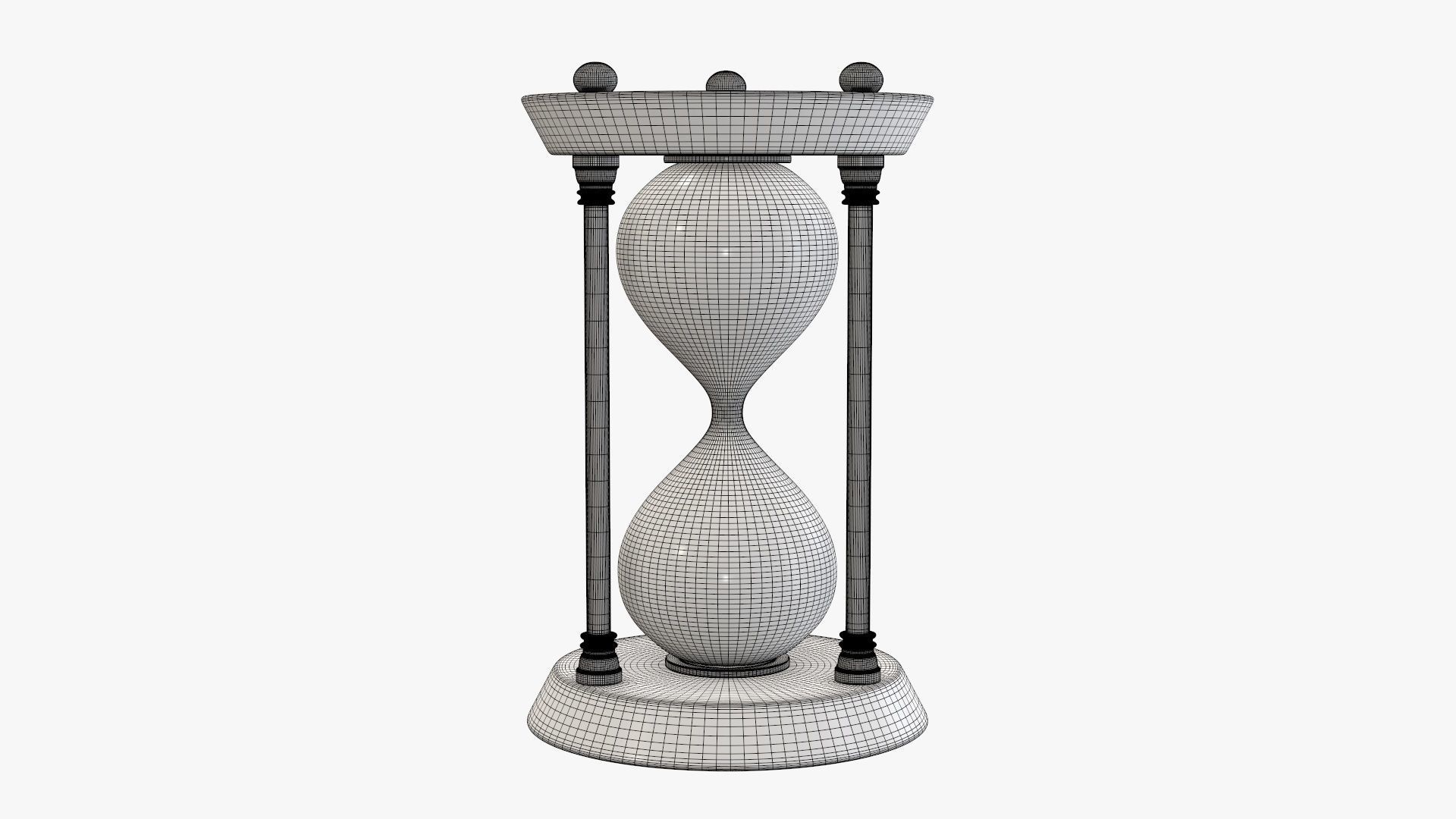 Hourglass sandglass egg sand timer clock 05 3D model_4