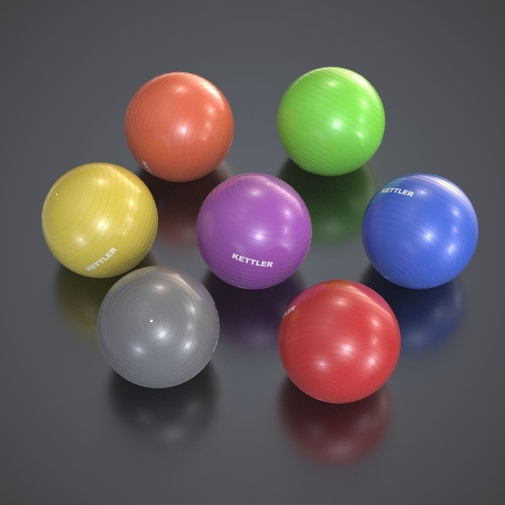 Exercise Ball Low-poly 3D model_5