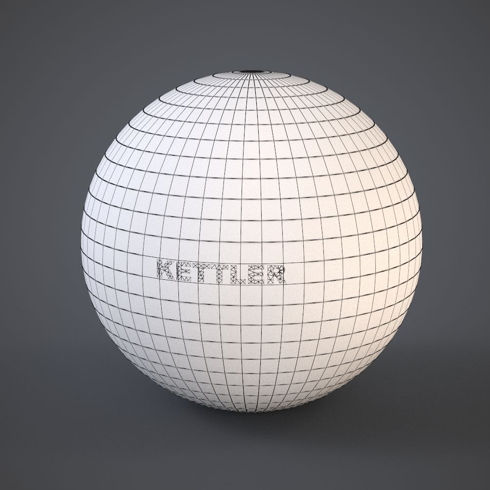 Exercise Ball Low-poly 3D model_4