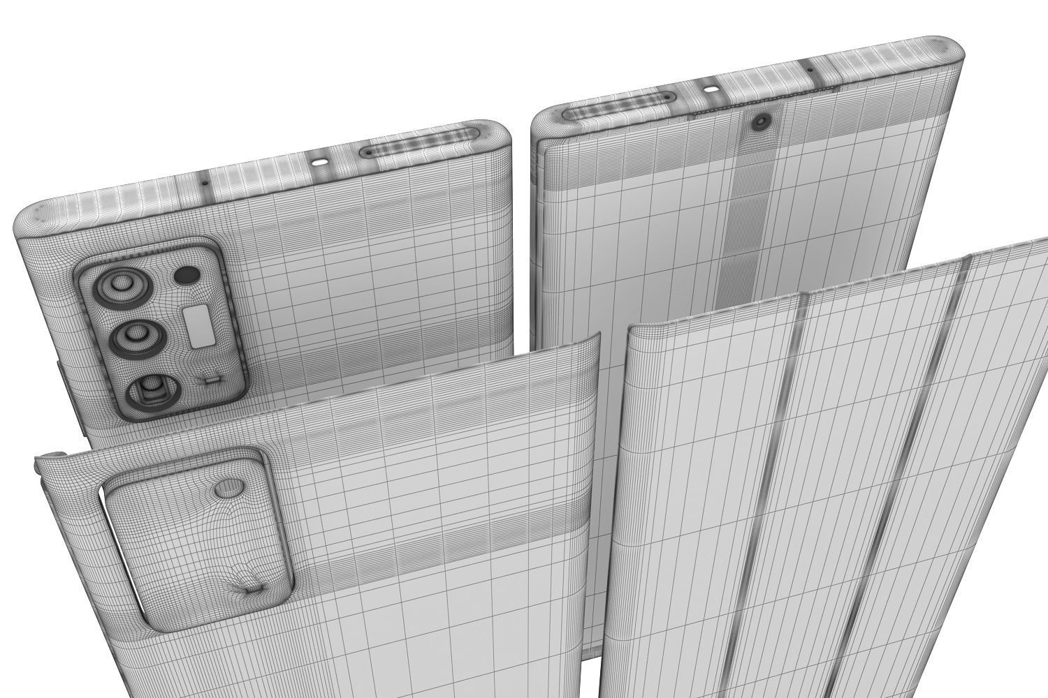 Samsung Galaxy Note 20 and Note 20 Plus black 3D model_33