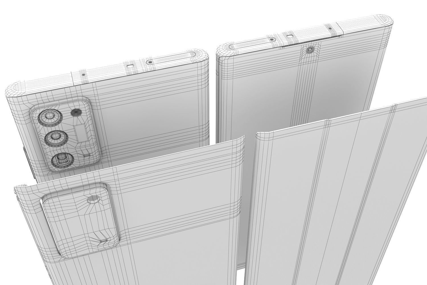 Samsung Galaxy Note 20 and Note 20 Plus black 3D model_31