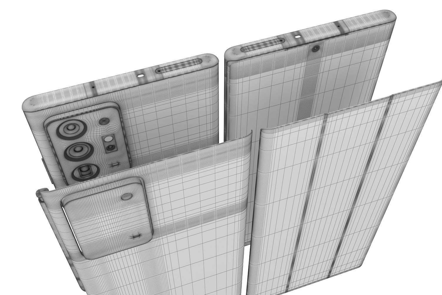 Samsung Galaxy Note 20 and Note 20 Plus black 3D model_34