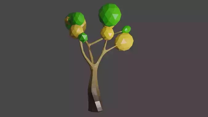 Green orange tree