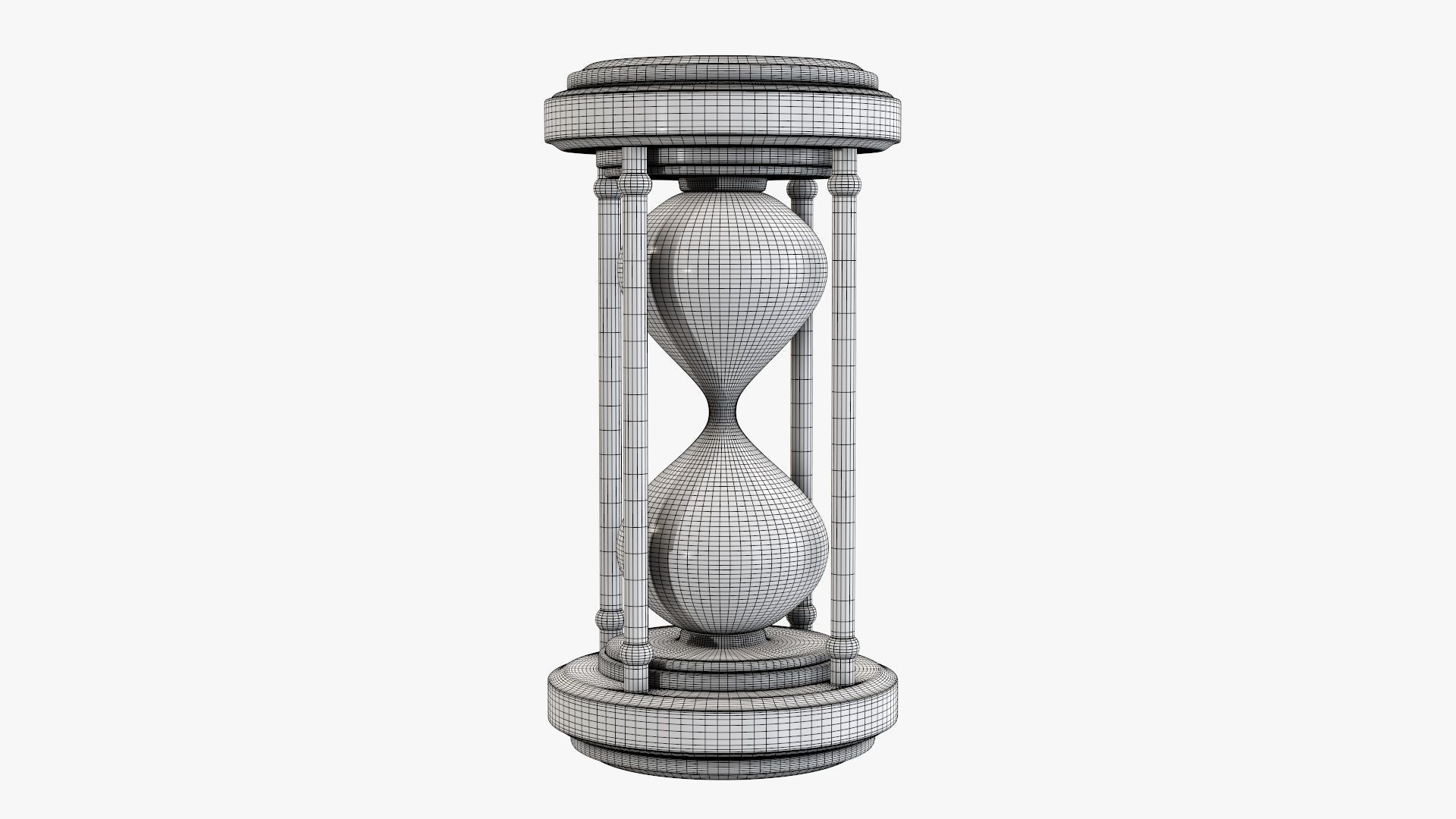 Hourglass sandglass egg sand timer clock 06 3D model_4
