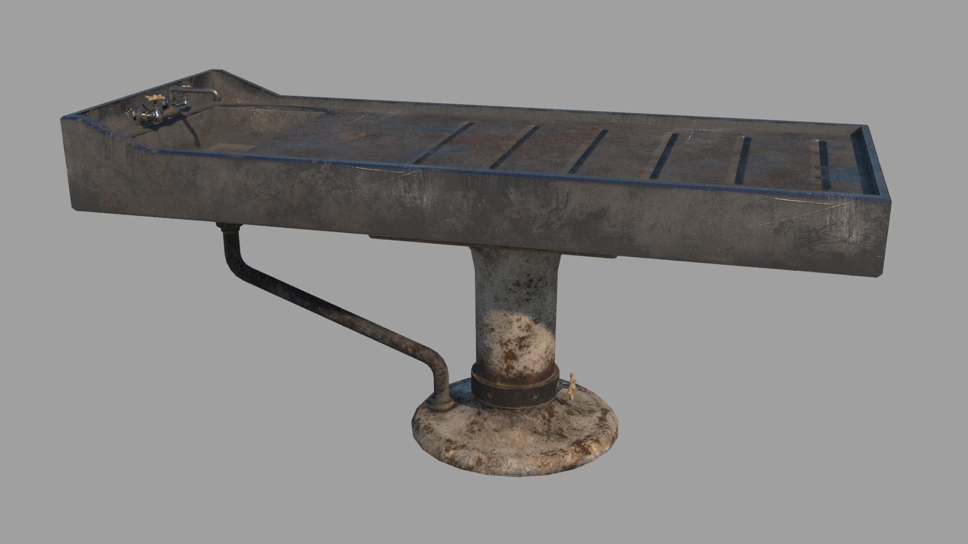 Horror table for autopsy Low-poly 3D model_3