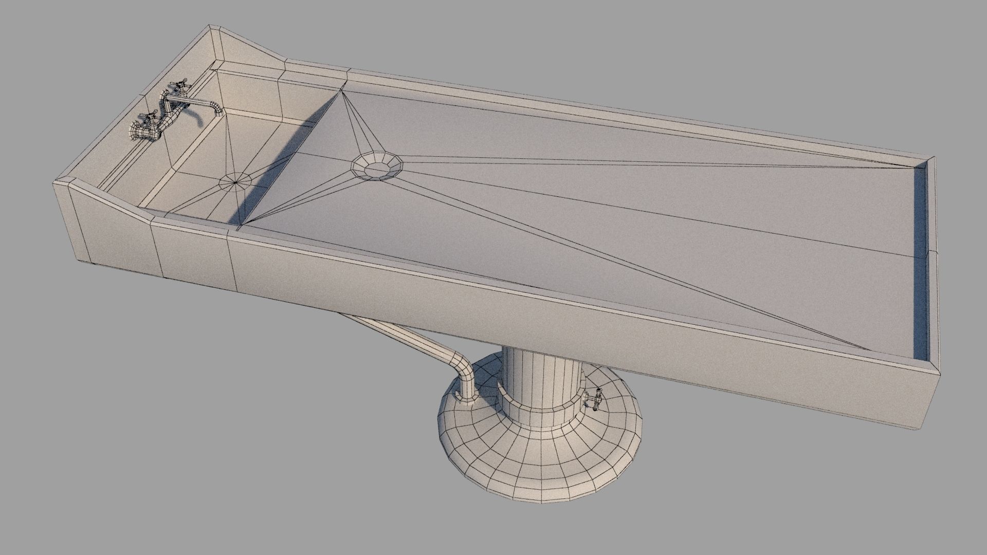 Horror table for autopsy Low-poly 3D model_4