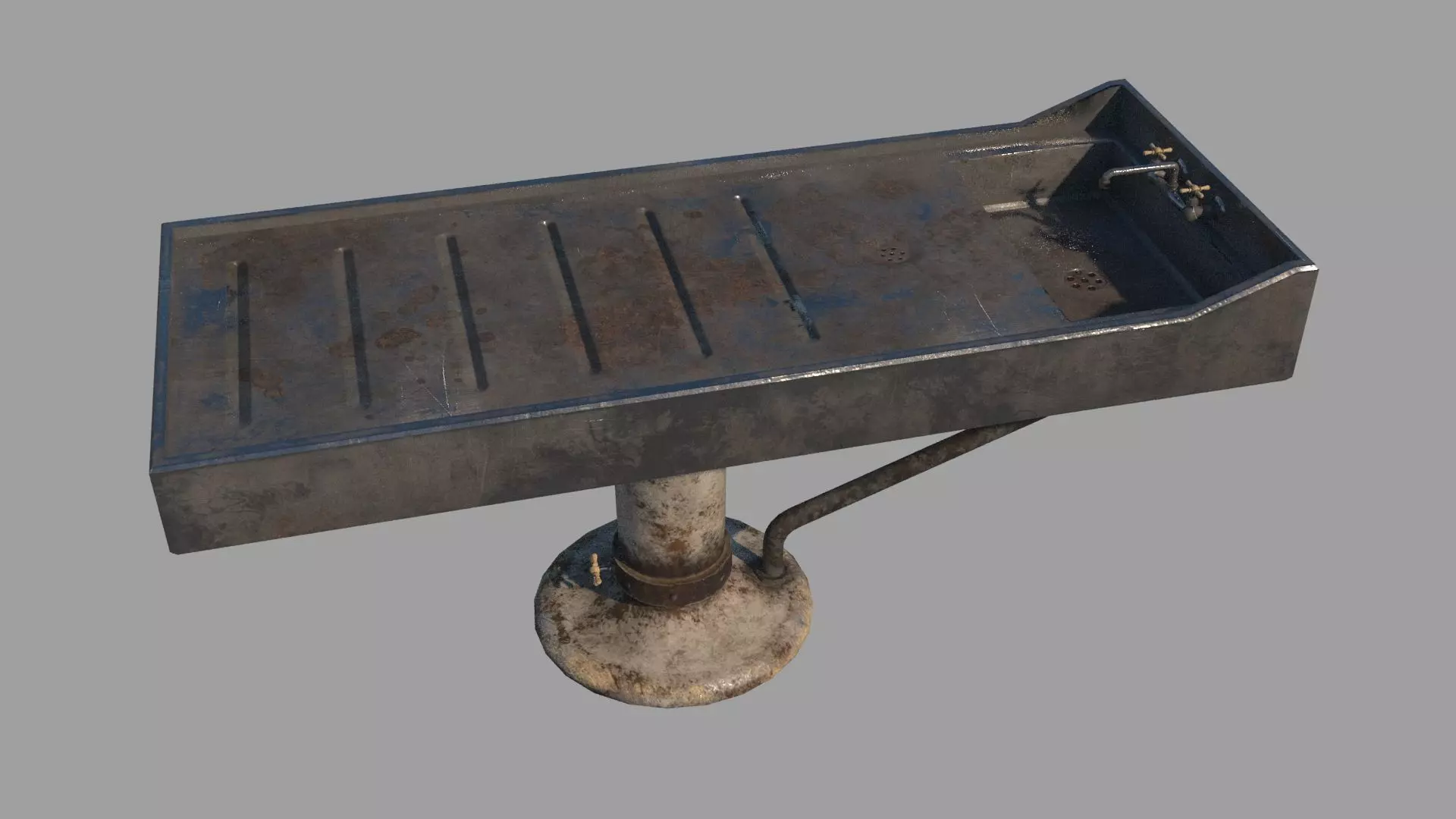 Horror table for autopsy Low-poly 3D model_0