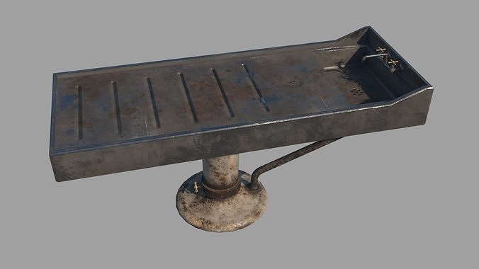 Horror table for autopsy Low-poly 3D model
