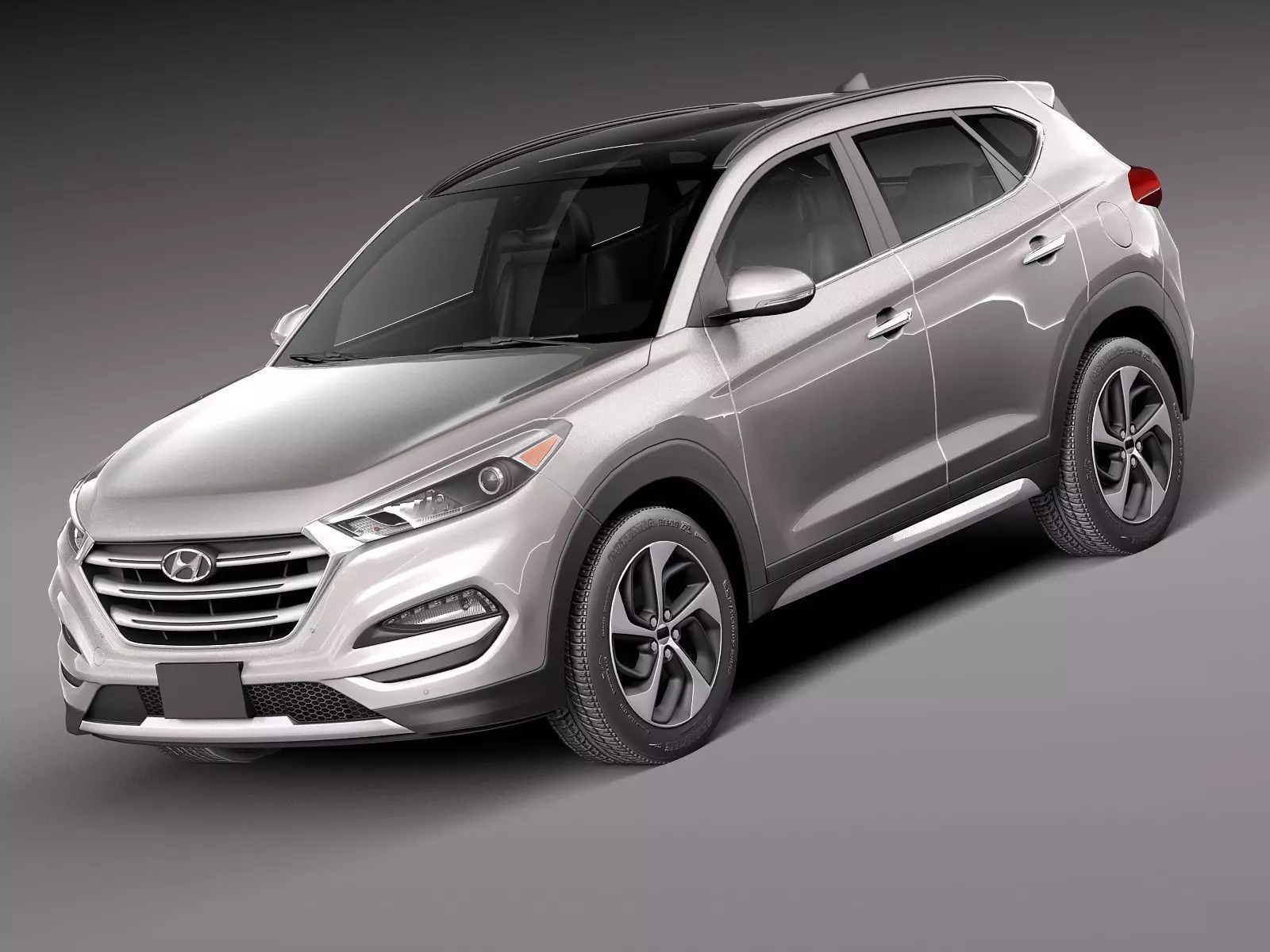 HQ Lowpoly Hyundai Tucson 2016 Low-poly 3D model