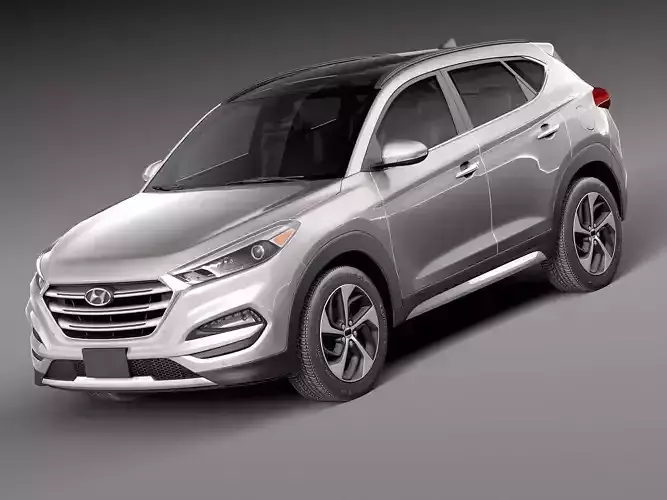 HQ Lowpoly Hyundai Tucson 2016 Low-poly 3D model
