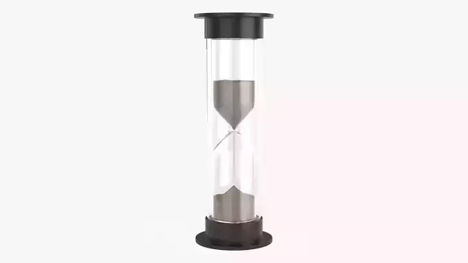 Hourglass sandglass egg sand timer cylindrical shape small 3D model