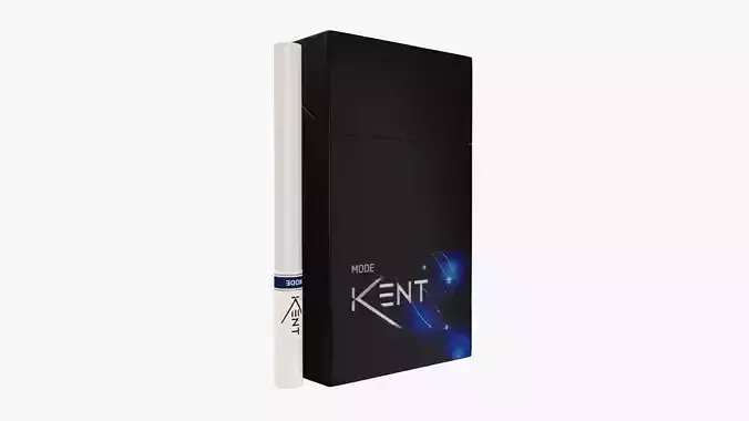Mode cigarettes KENT slim compact pack closed 3D model