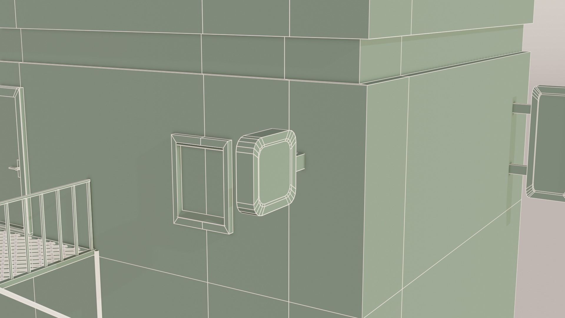 Cyberpunk Garage Building Low-poly 3D model_31