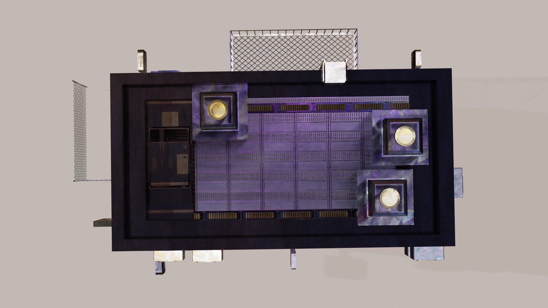 Cyberpunk Garage Building Low-poly 3D model_23