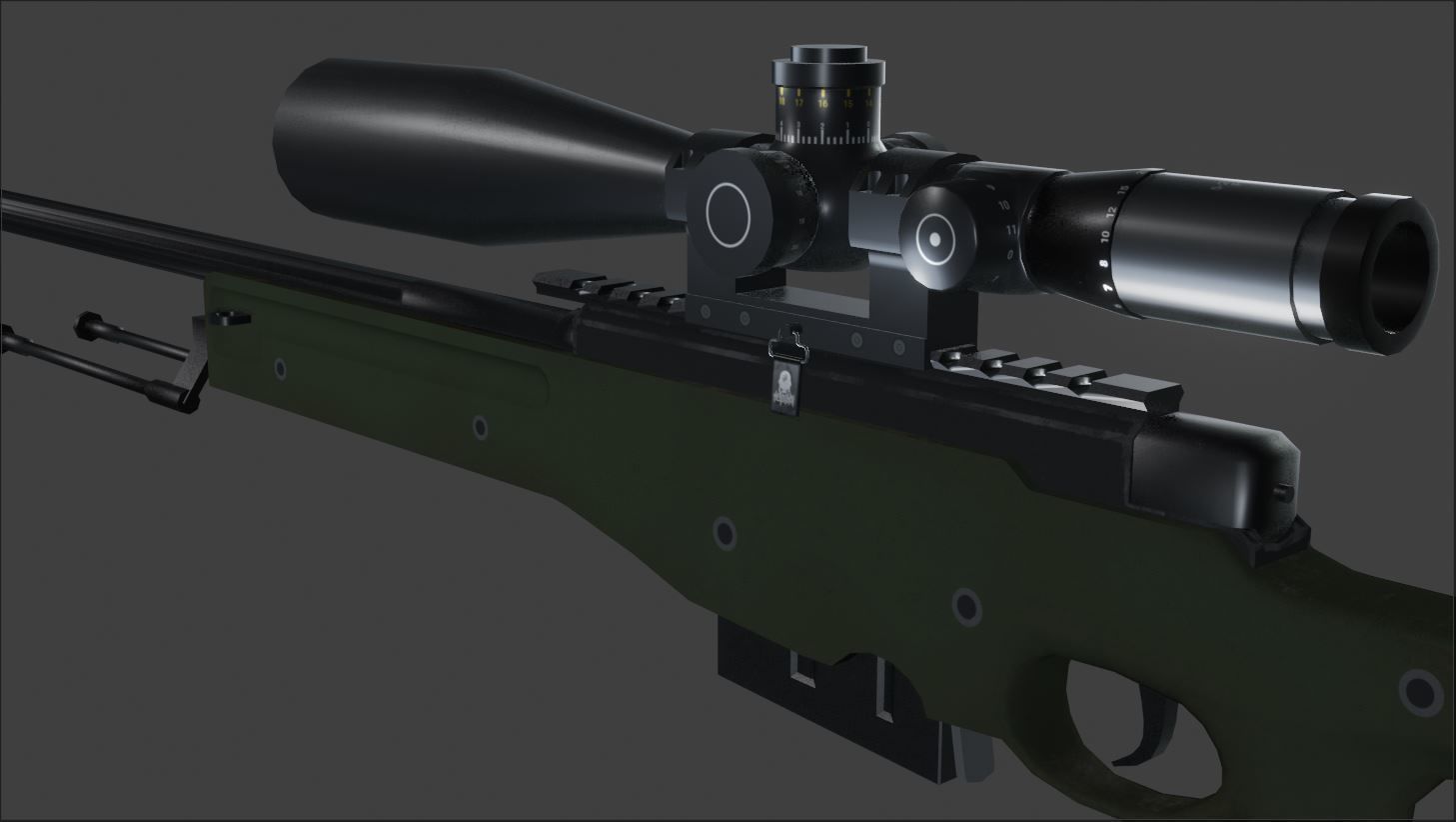AWM sniper Free low-poly 3D model_7