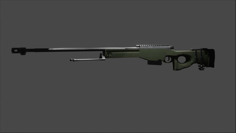 AWM sniper Free low-poly 3D model_1