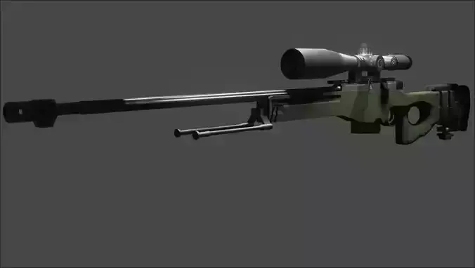 AWM sniper Free low-poly 3D model