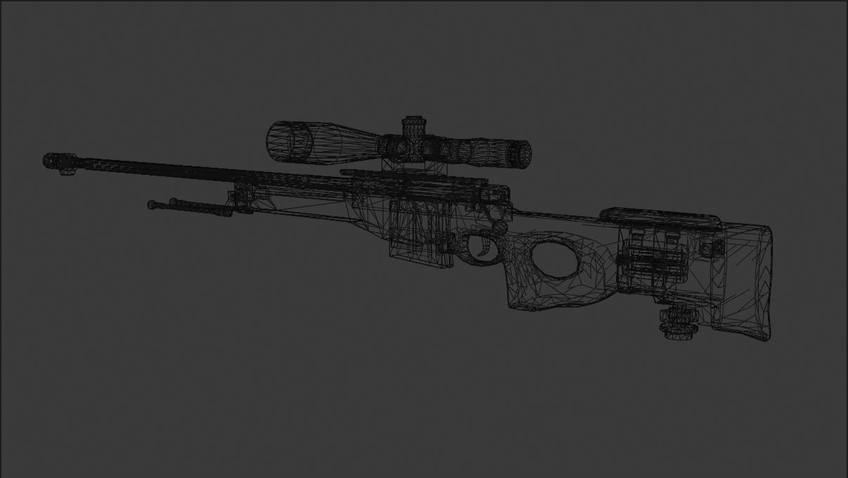 AWM sniper Free low-poly 3D model_6