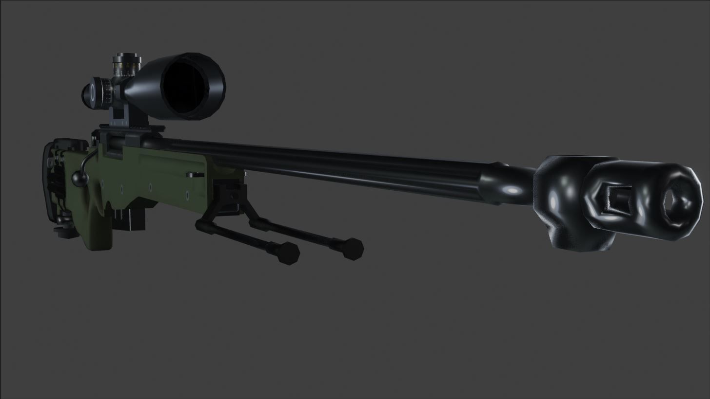 AWM sniper Free low-poly 3D model_9