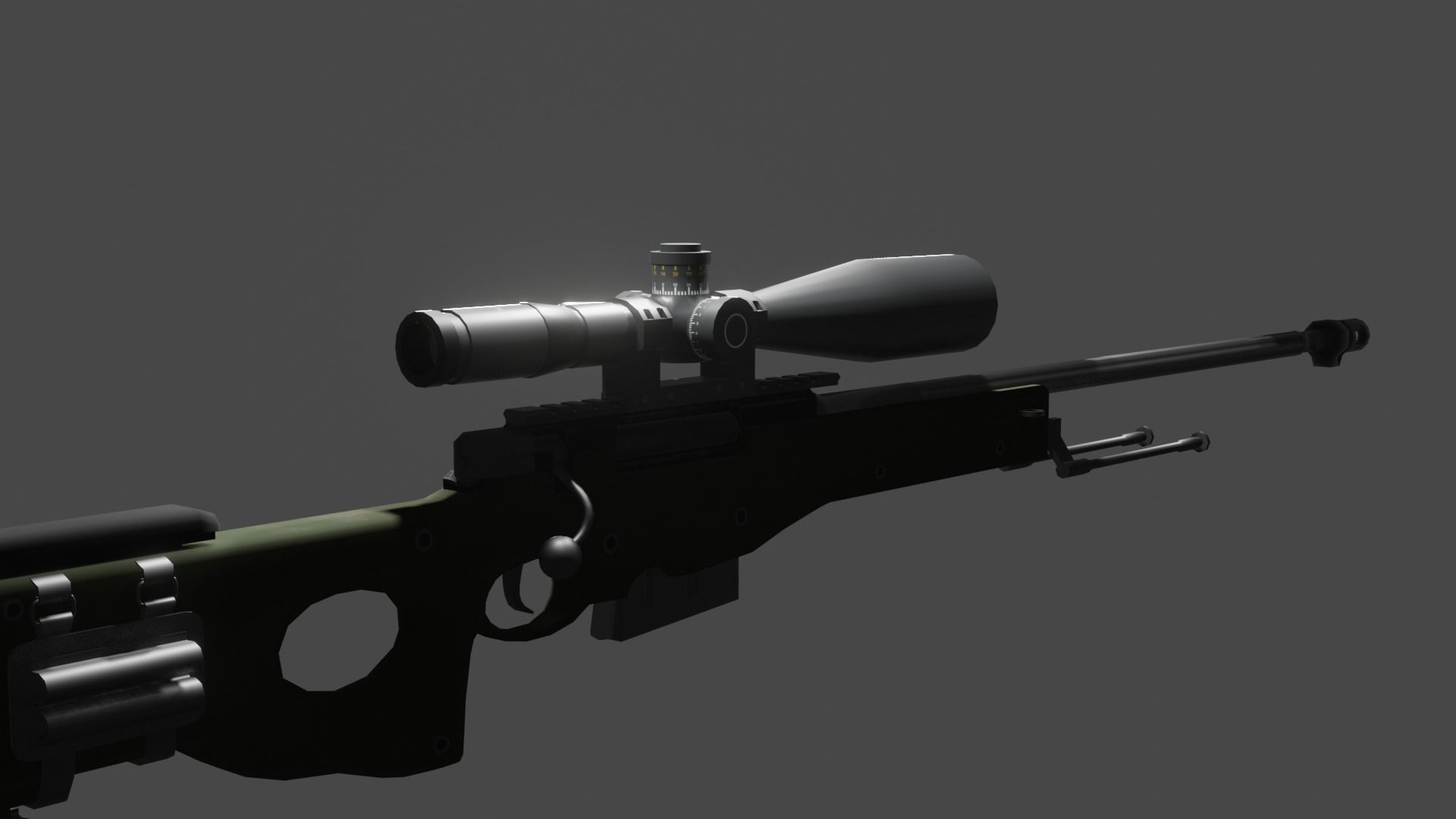AWM sniper Free low-poly 3D model_10