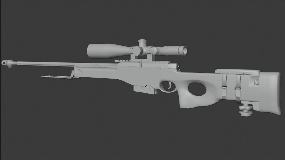 AWM sniper Free low-poly 3D model_5