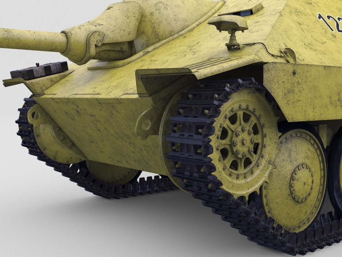 Hetzer german tank 3D model_12