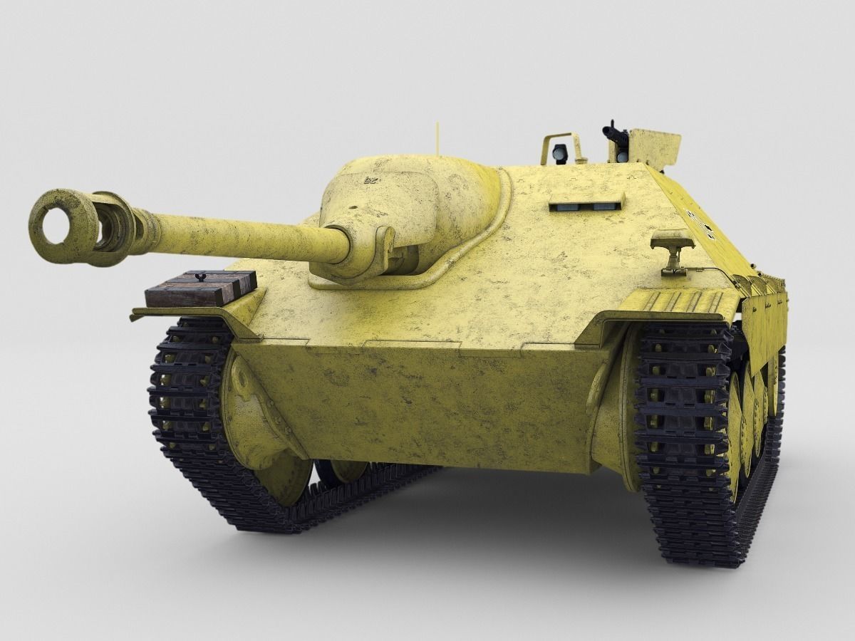 Hetzer german tank 3D model_1