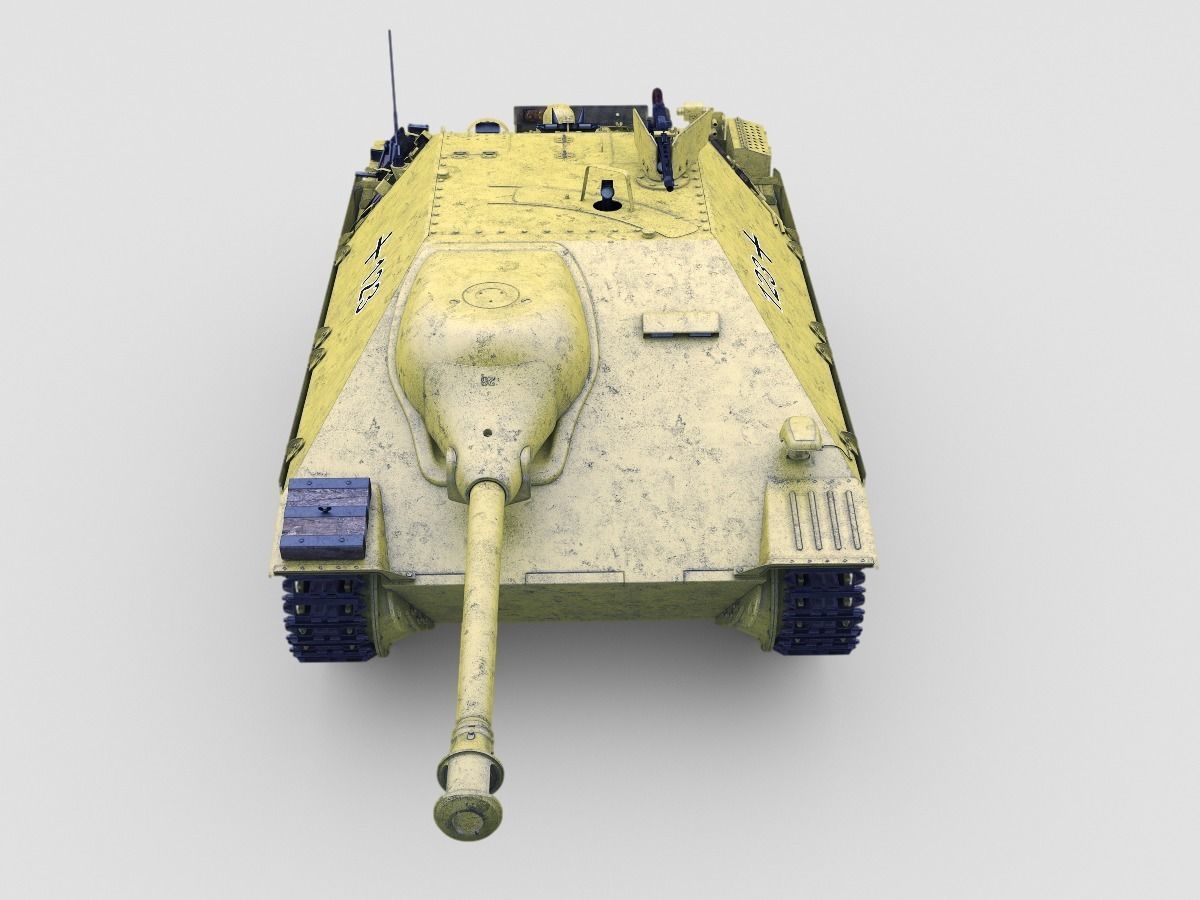 Hetzer german tank 3D model_4