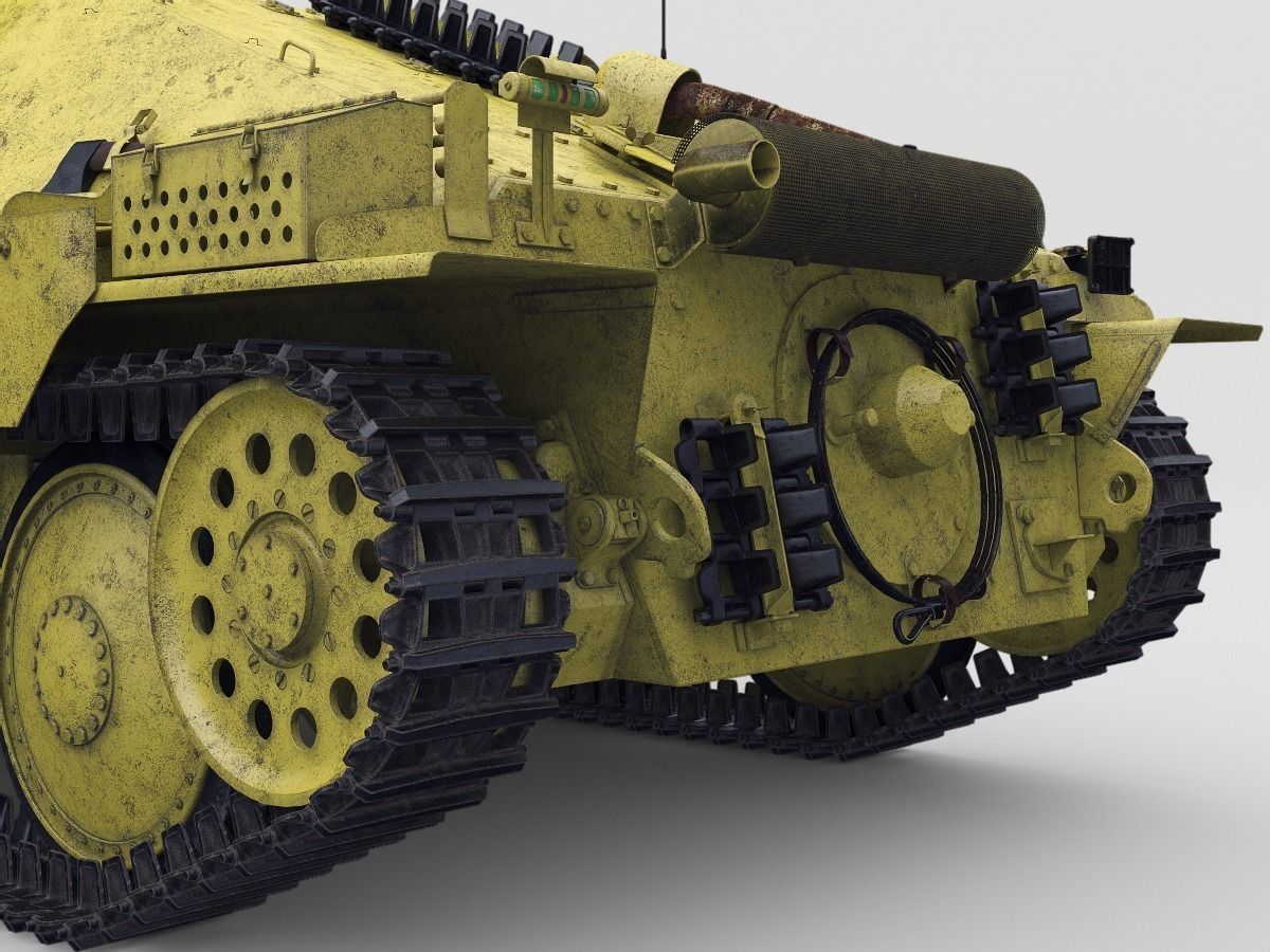 Hetzer german tank 3D model_13