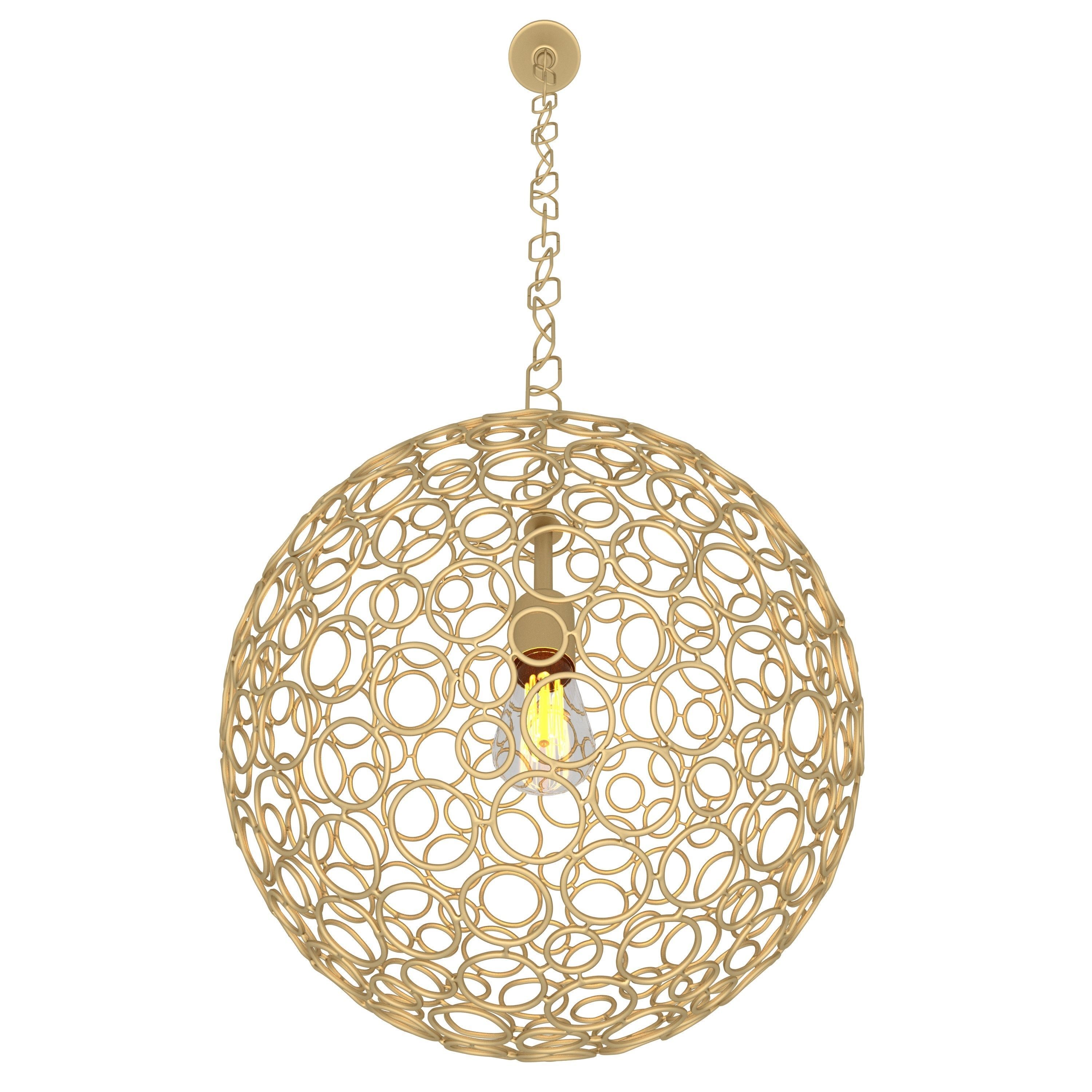 Shades of light Circle Sphere Pendant Small 3D model_4