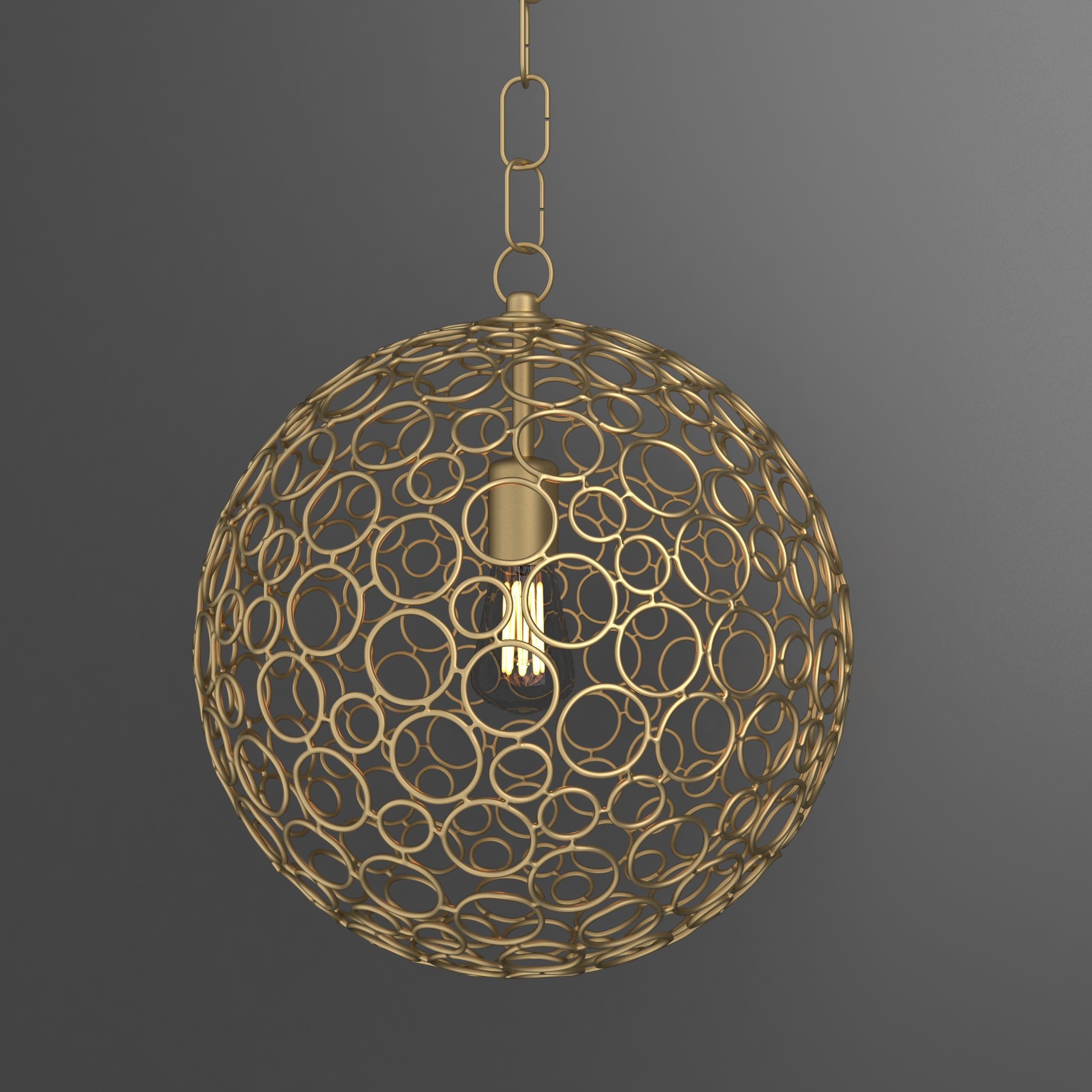 Shades of light Circle Sphere Pendant Small 3D model_1