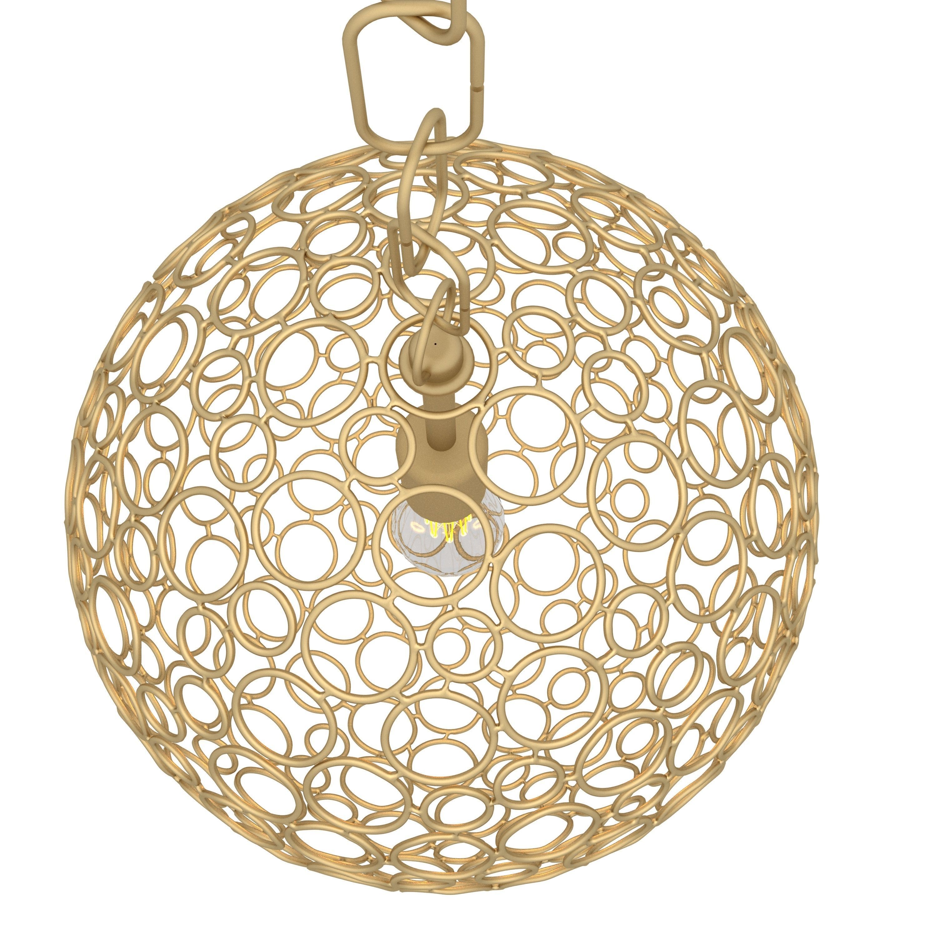Shades of light Circle Sphere Pendant Small 3D model_3