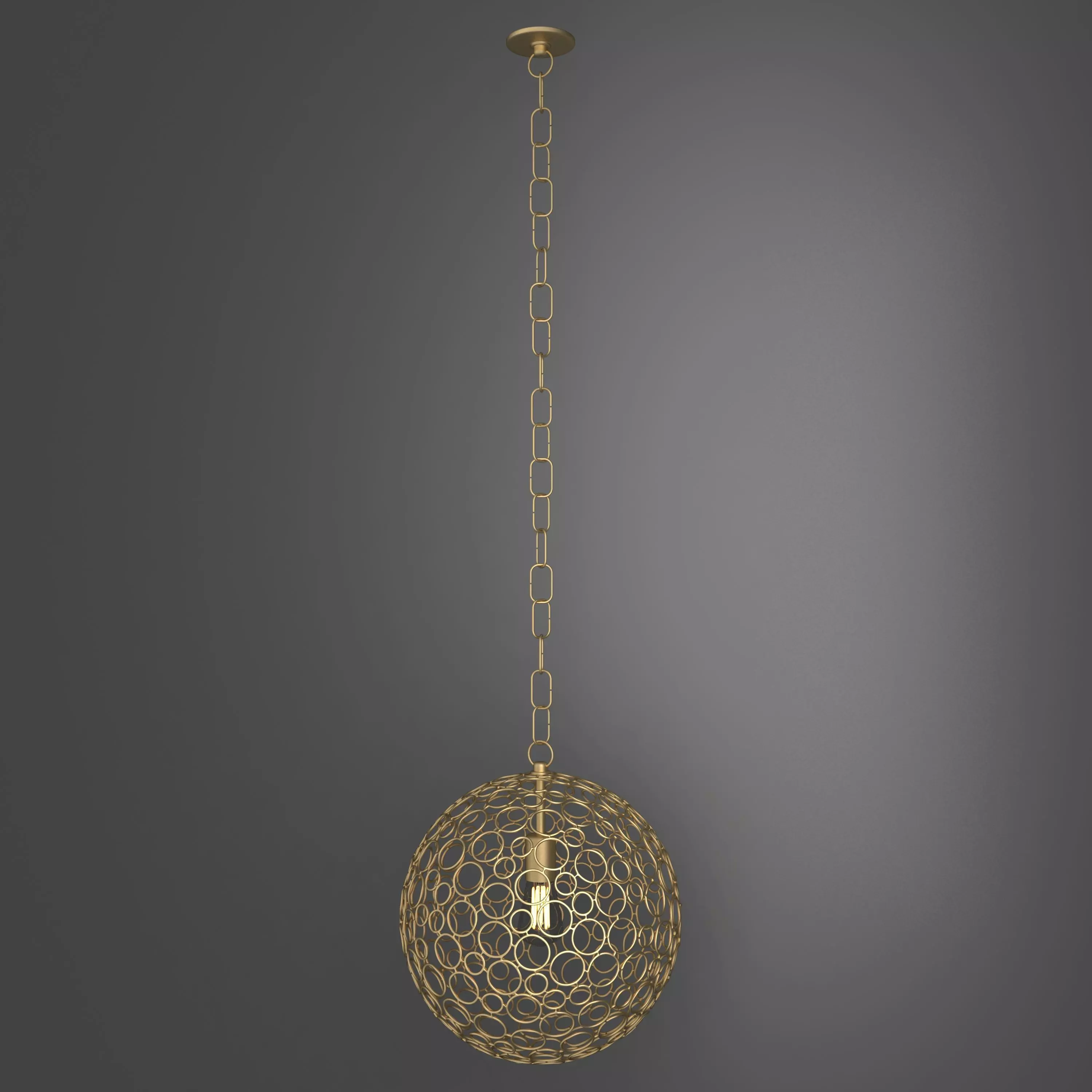 Shades of light Circle Sphere Pendant Small 3D model_0